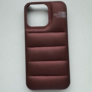 Burgundy The Puffer Case iPhone 13Pro Phone Case